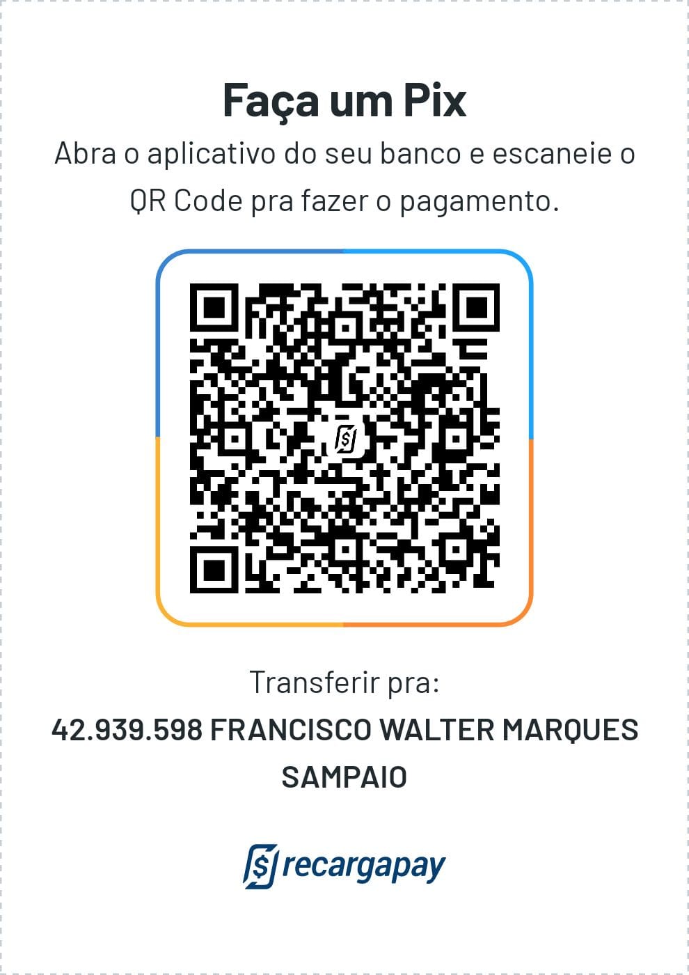 PIX Recargapay - Pedro Sampaio Emplacamento