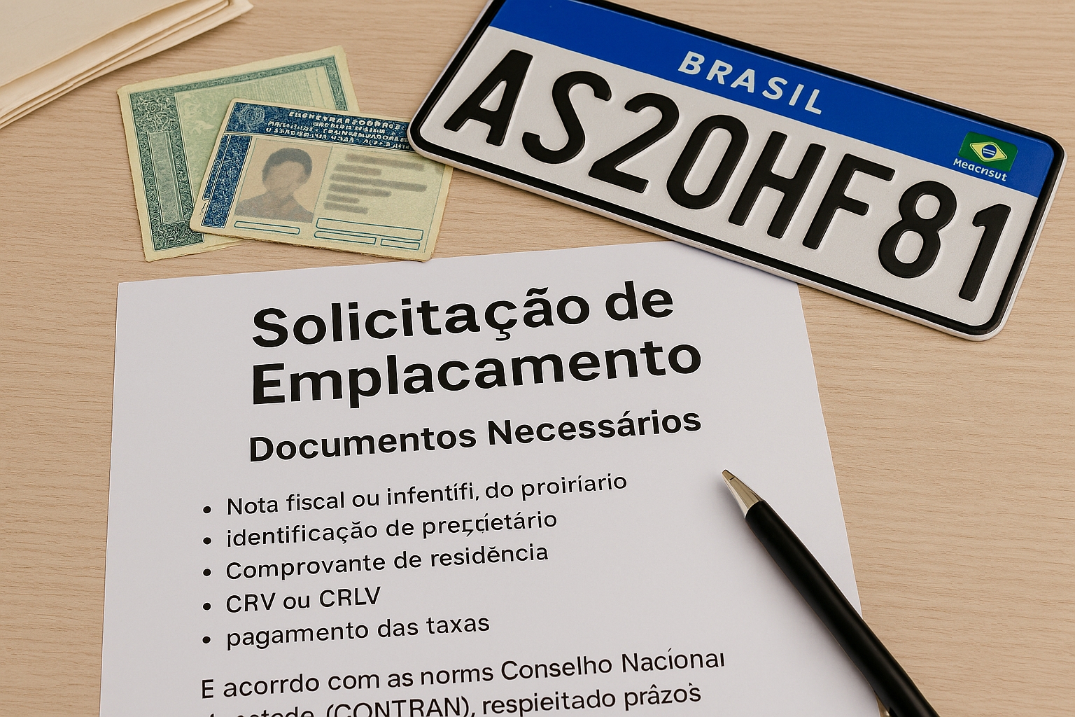 Solicitação de emplacamentos - Pedro Sampaio Emplacamentos